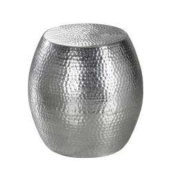 Wohnen Silberner Beitisch aus Aluminium - Moyico