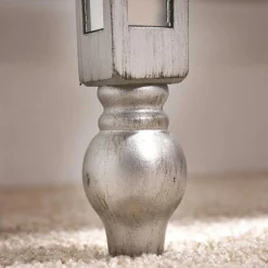 Kinder Wohnen Silberner Schreibtisch mit Verspiegelung - Adda