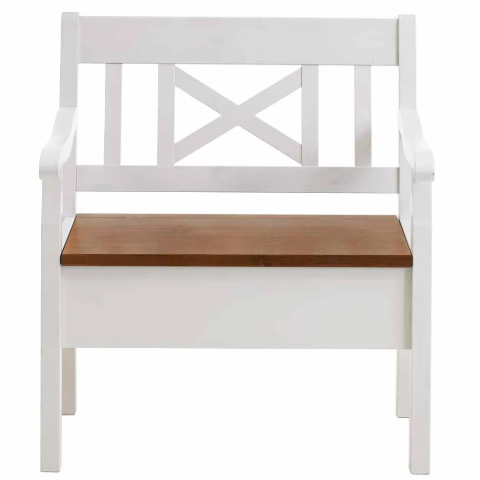 Sitzbank Barlad in Weiß Bernsteinfarben^Wohnen Hot