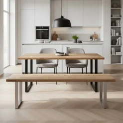 Sitzbank Jasmina aus Eiche Massivholz^Wohnen