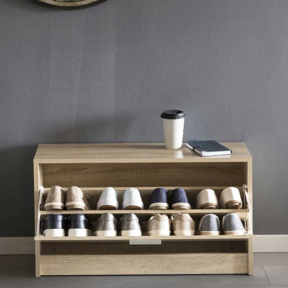 Sitzbank mit Schuhaufbewahrung Joker in Sonoma Eiche Dekor^Wohnen