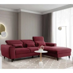 4-Sitzer Bettcouch in Bordeaux Rot - Marissa^Wohnen Sale