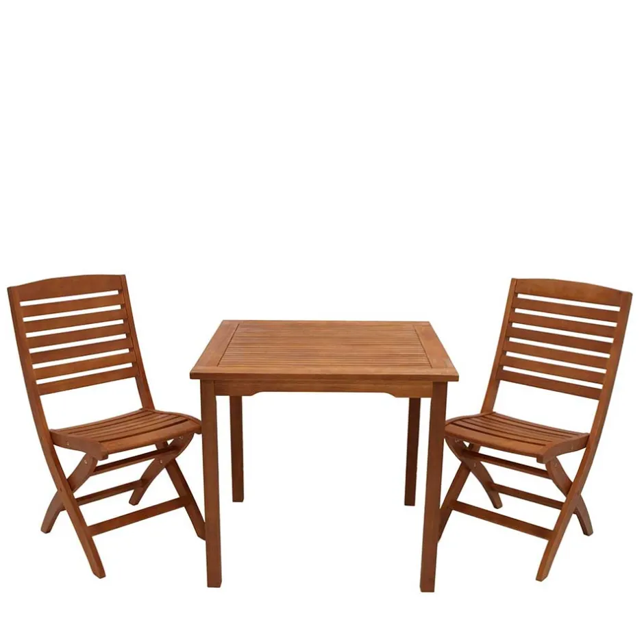 Wohnen Sitzgruppe Garten aus Eukalyptusholz - Thomas (dreiteilig)