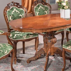 Sitzgruppe im Barockstil Magari mit 5 Polsterstühlen (sechsteilig)^Wohnen Clearance