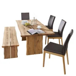 Wohnen Sitzgruppe Sympatia aus Wildeiche Massivholz (sechsteilig)