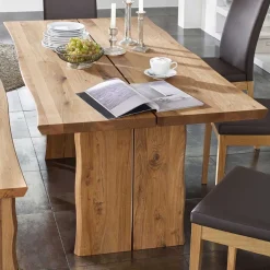 Wohnen Sitzgruppe Sympatia aus Wildeiche Massivholz (sechsteilig)