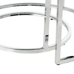 Sitzhocker Duo in Grau mit Silber - Vainy (zweiteilig)^Wohnen Outlet