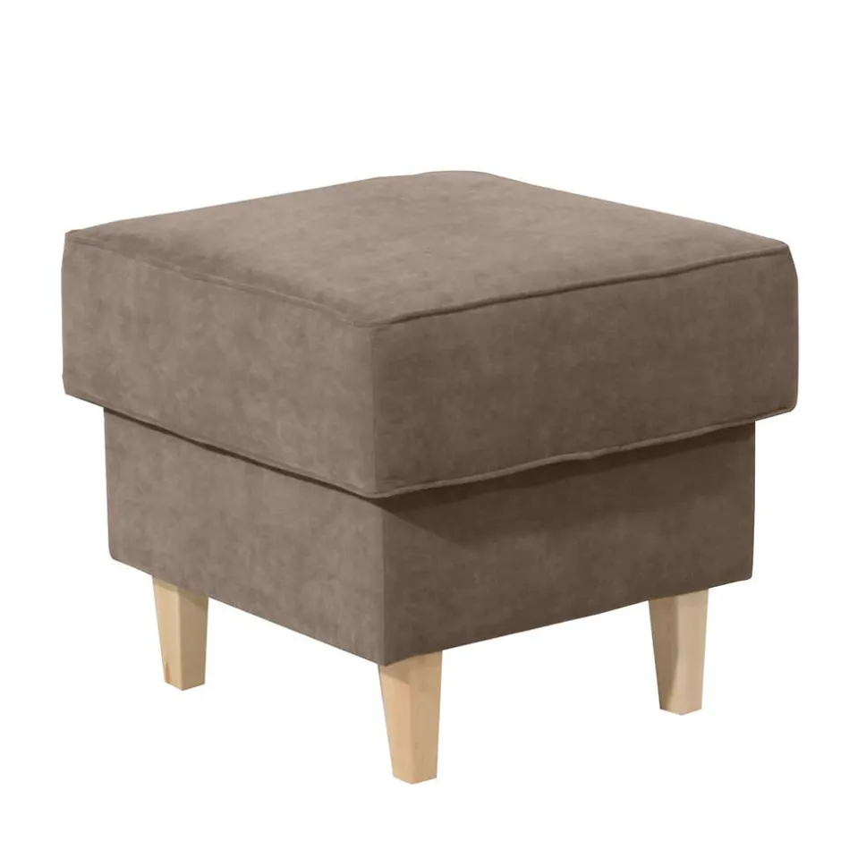 Wohnen Sitzhocker in Beigegrau und Buche - Guardia