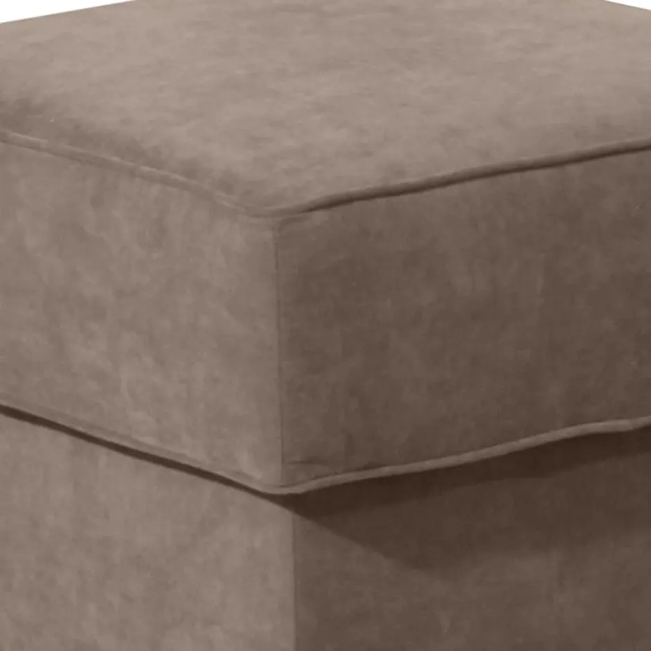 Wohnen Sitzhocker in Beigegrau und Buche - Guardia