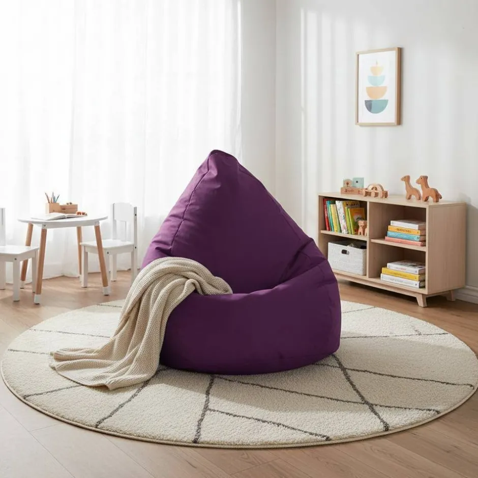 Kinder Wohnen Sitzsack Pravin in Lila