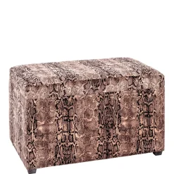 Wohnen Sitztruhe aus Samt in Schlangenhaut Optik - Fadrina