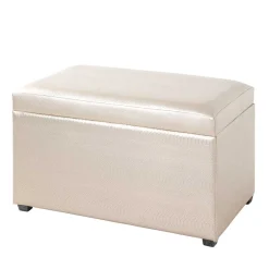 Sitztruhe in Gold Kunstleder - Mascha^Wohnen Outlet