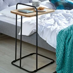 Wohnen Skandi Anstelltisch mit Holzplatte Eiche - Noele