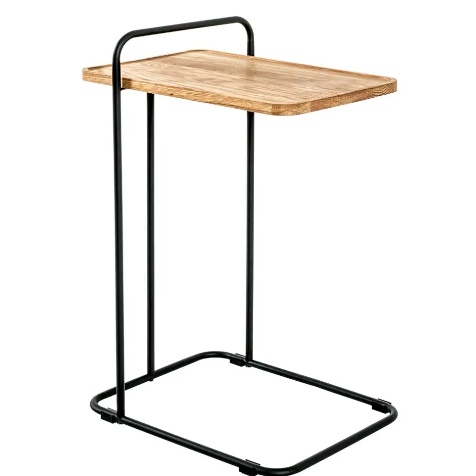 Wohnen Skandi Anstelltisch mit Holzplatte Eiche - Noele