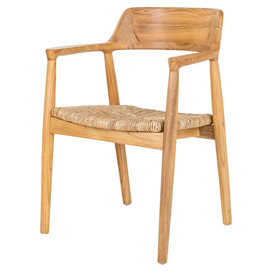 Wohnen Skandi Armlehnenstuhl aus Sungkai Holz - Tilli (2er Set)