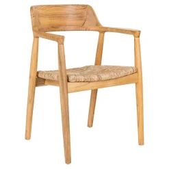 Wohnen Skandi Armlehnenstuhl aus Sungkai Holz - Tilli (2er Set)