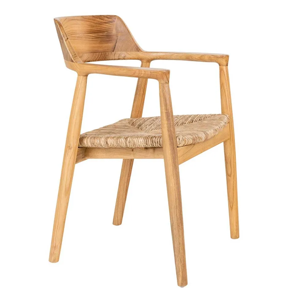 Wohnen Skandi Armlehnenstuhl aus Sungkai Holz - Tilli (2er Set)