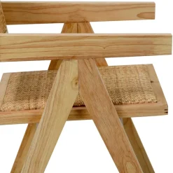 Wohnen Skandi Armlehnenstuhl in Natur - Forcia