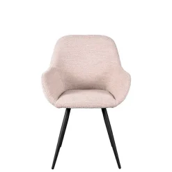 Skandi Armlehnenstuhl in Beigegrau Boucle - Olina (2er Set)^Wohnen