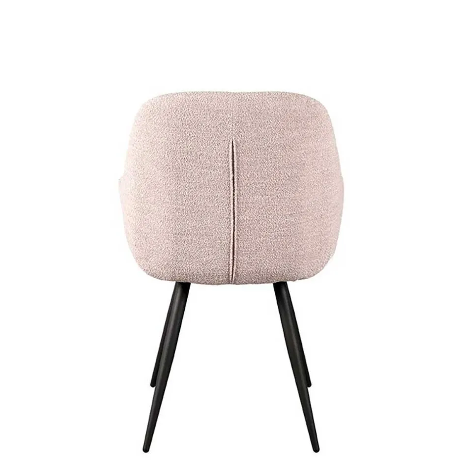 Skandi Armlehnenstuhl in Beigegrau Boucle - Olina (2er Set)^Wohnen