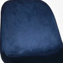 Wohnen Skandi Design Samtstuhl in Blau - Polar (2er Set)