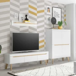 Skandi Design Wohnwand Möbel Set - Ginko (dreiteilig)^Wohnen