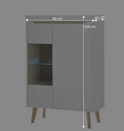 Skandi Designmöbel Wohnwand Set - Ginko (vierteilig)^Wohnen Best