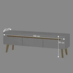 Skandi Designmöbel Wohnwand Set - Ginko (vierteilig)^Wohnen Best