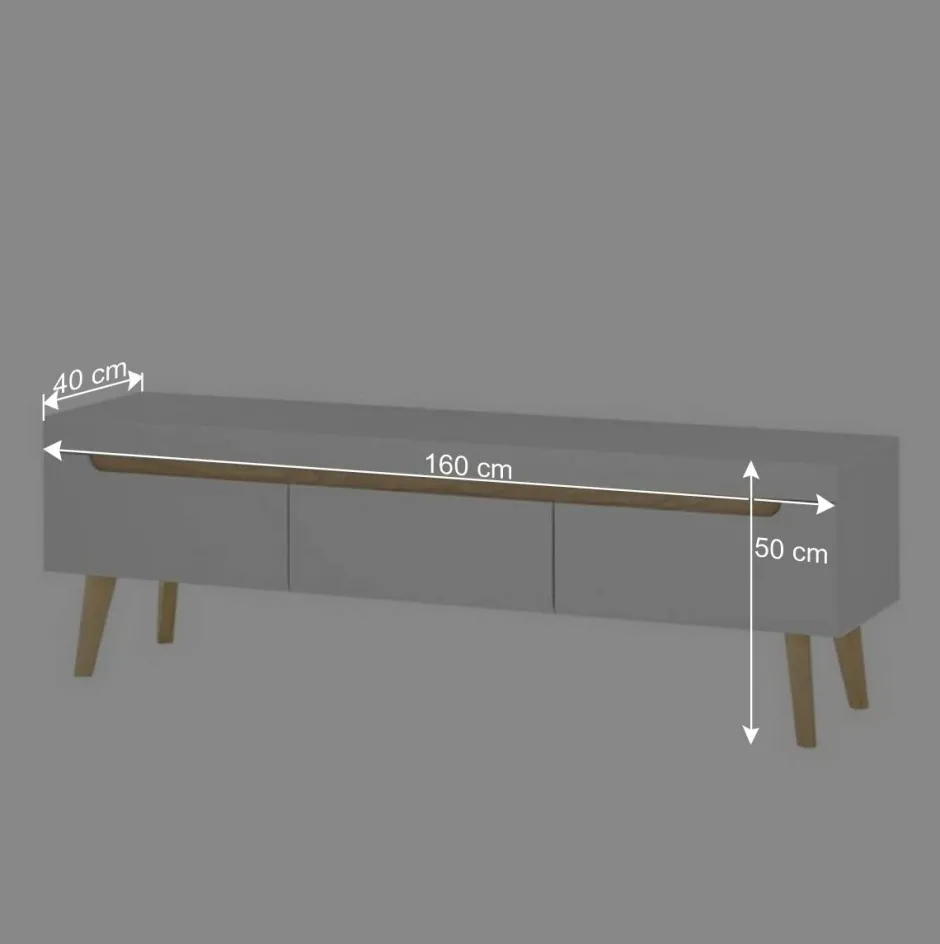 Skandi Designmöbel Wohnwand Set - Ginko (vierteilig)^Wohnen Best