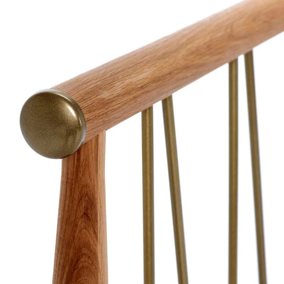 Wohnen Skandi Doppelbett aus Wildeiche Honig - Reymons