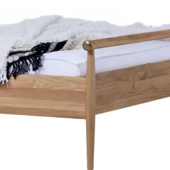 Wohnen Skandi Doppelbett aus Wildeiche Honig - Reymons