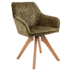 Wohnen Skandi Essgruppe mit Samtstühlen - Inizio (siebenteilig)