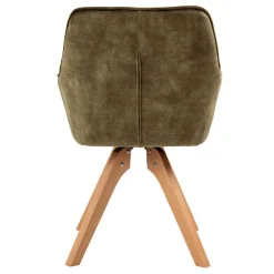 Wohnen Skandi Essgruppe mit Samtstühlen - Inizio (siebenteilig)