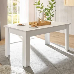 Wohnen Skandi Esszimmertisch in weißer Holzoptik Pinie - Liancos