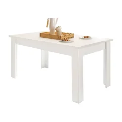 Wohnen Skandi Esszimmertisch in weißer Holzoptik Pinie - Liancos