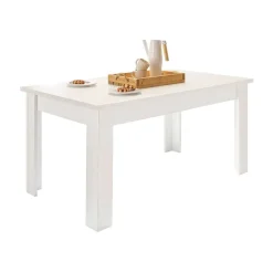 Wohnen Skandi Esszimmertisch in weißer Holzoptik Pinie - Liancos