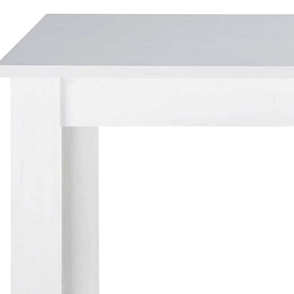 Wohnen Skandi Esszimmertisch in weißer Holzoptik Pinie - Liancos