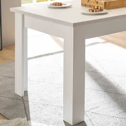 Wohnen Skandi Esszimmertisch in weißer Holzoptik Pinie - Liancos