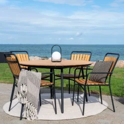 Skandi Garten-Essgruppe aus Teak - Farmer (fünfteilig)^Wohnen Best