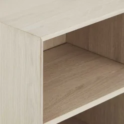 Wohnen Skandi Highboard in Eiche Weiß - Lametla