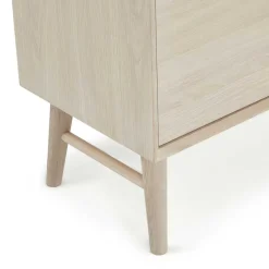 Wohnen Skandi Highboard in Eiche Weiß - Lametla