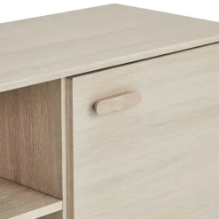 Wohnen Skandi Highboard in Eiche Weiß - Lametla