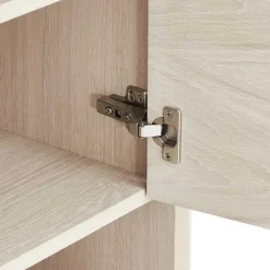 Wohnen Skandi Highboard in Eiche Weiß - Lametla