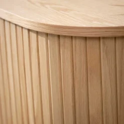 Wohnen Skandi Highboard oval mit Schiebetüren - Teorina