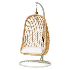 Wohnen Skandi Hängesessel aus Rattan Geflecht - Palencia