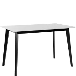 Wohnen Skandi Küchentisch in Weiß & Schwarz - Composia