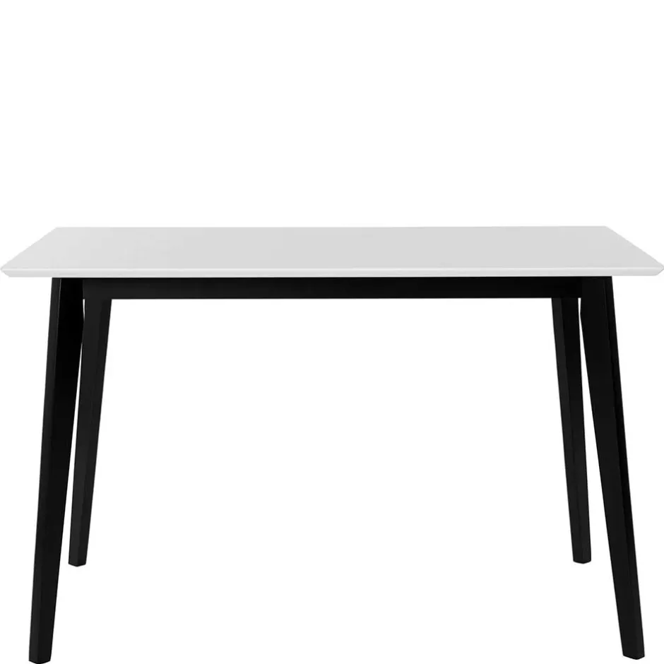 Wohnen Skandi Küchentisch in Weiß & Schwarz - Composia