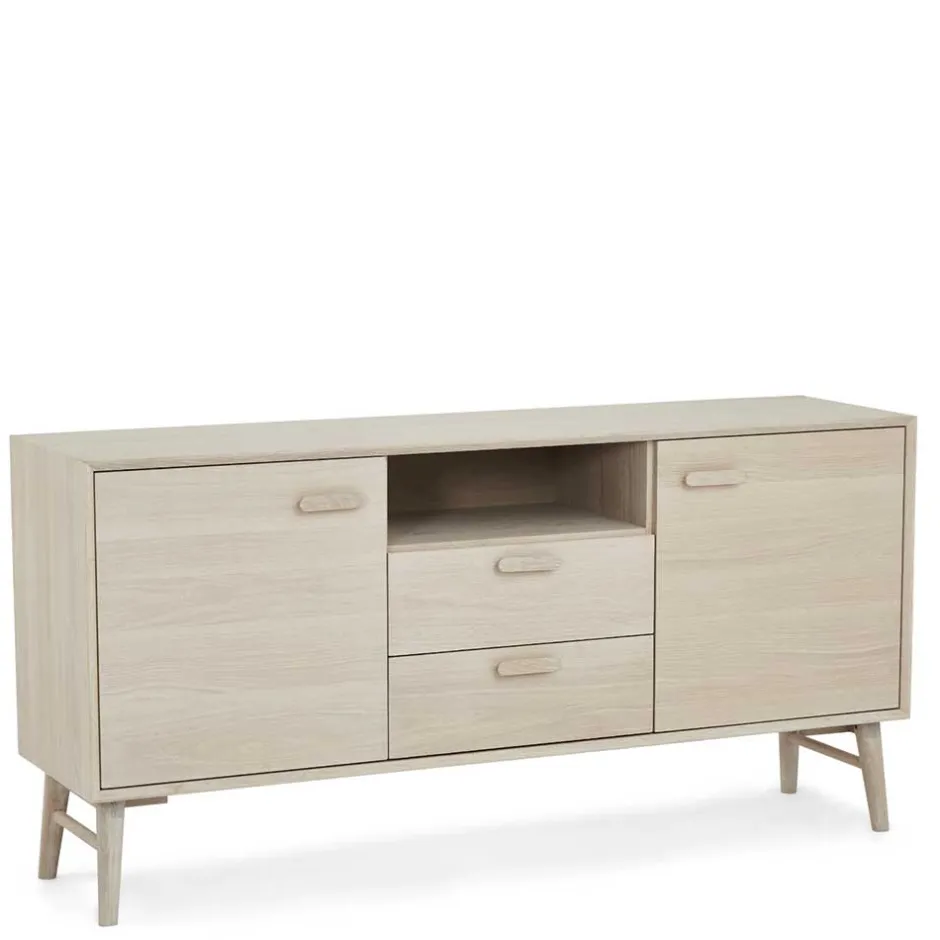 Skandi Kombi-Kommode in Eiche Weiß - Lametla^Wohnen Best