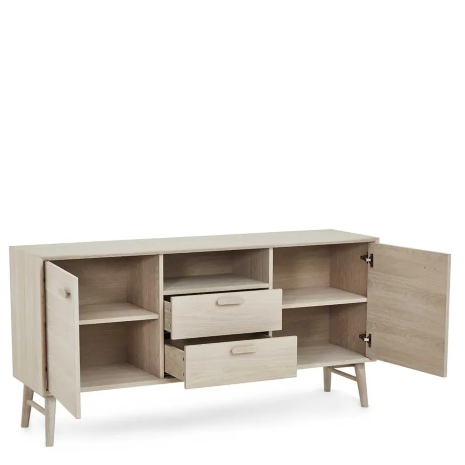 Skandi Kombi-Kommode in Eiche Weiß - Lametla^Wohnen Best