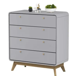 Skandi Kommode in Grau & Eiche - Wavan^Wohnen Online